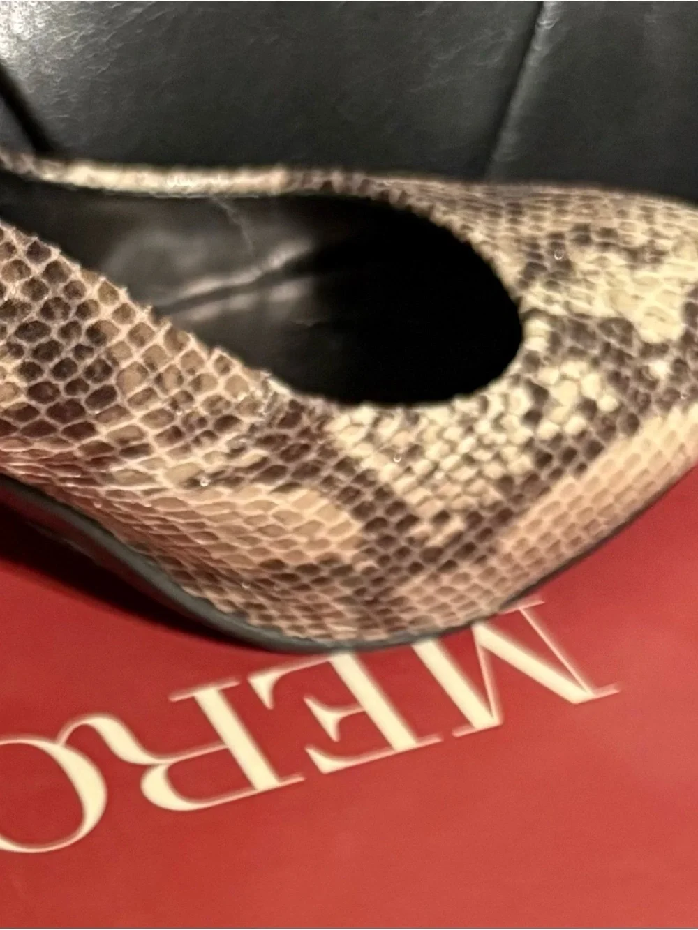 Merona Snake-Print Pumps in Brown and Tan